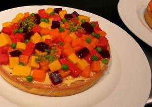 Corstata salata con gelatine di verdure