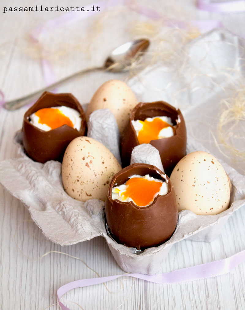 finte uova alla coque di cioccolato dolci pasquali