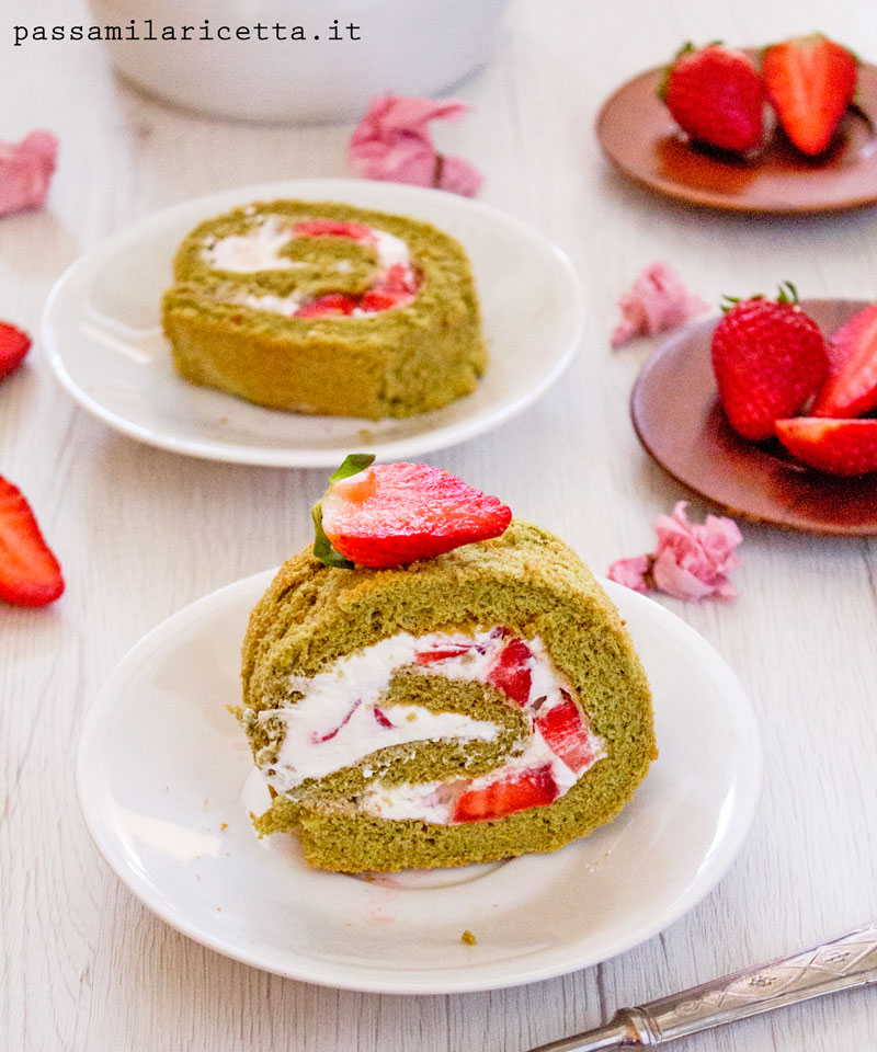 matcha roll cake dolce giapponese ricetta