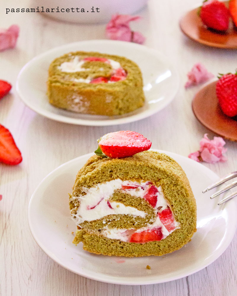 matcha roll cake dolce giapponese ricetta