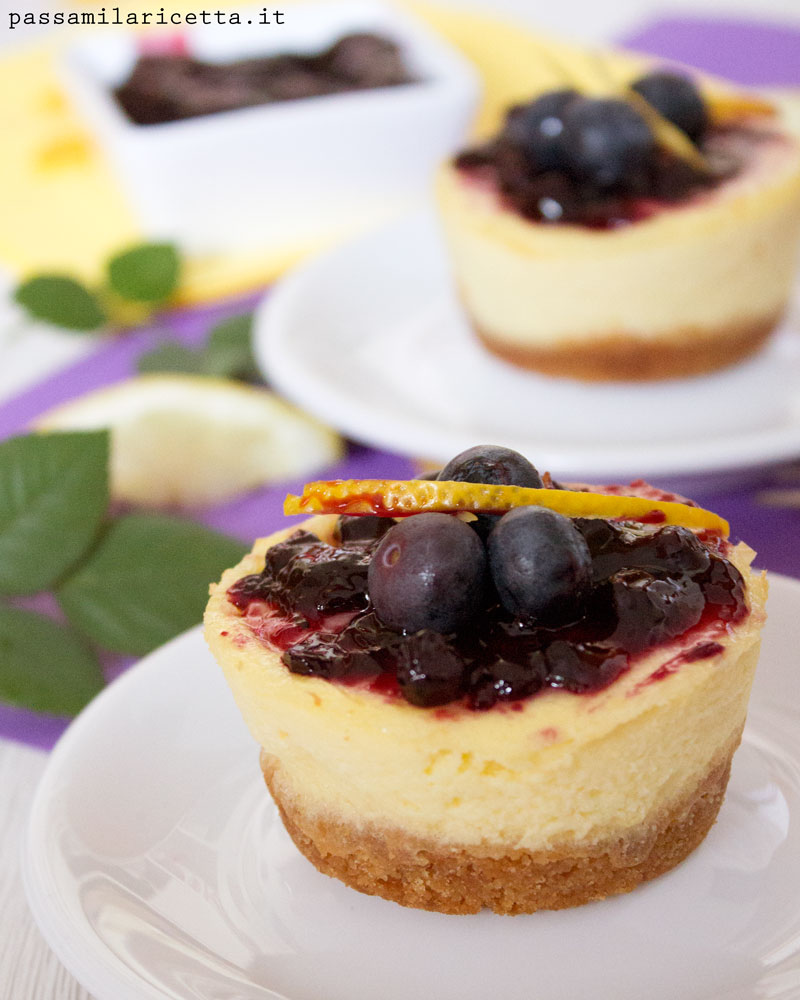 mini cheesecake mirtilli ricetta