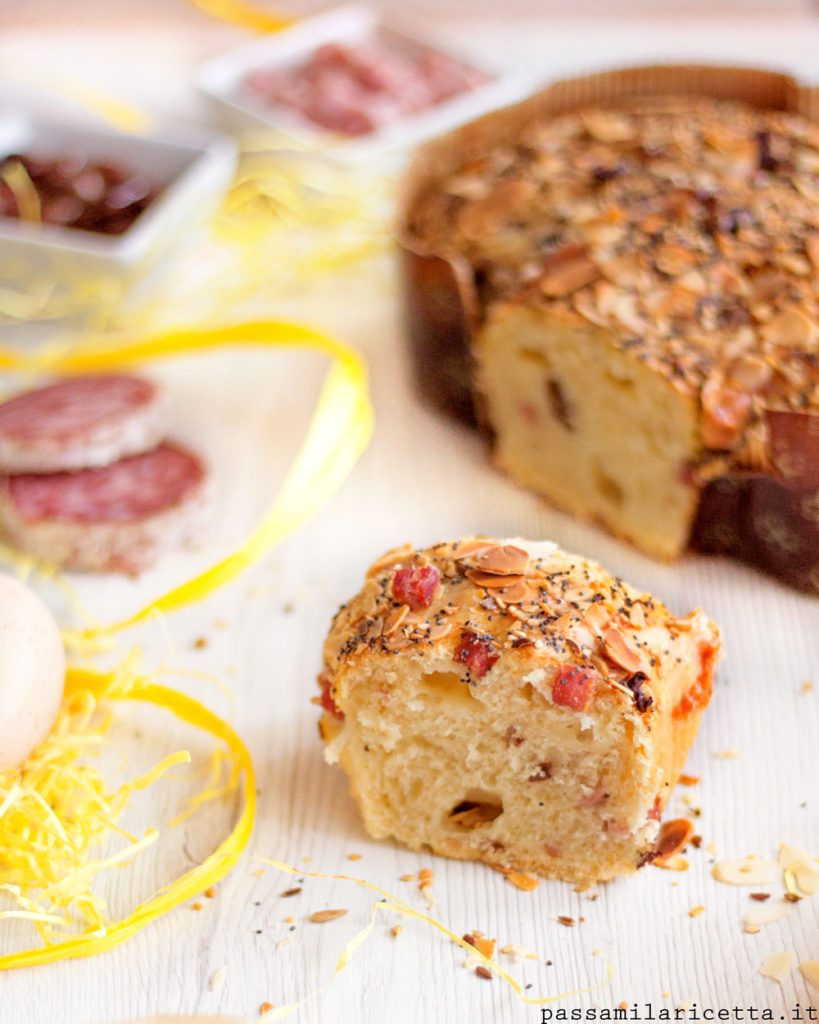 colomba salata di pasqua con impasto danubio