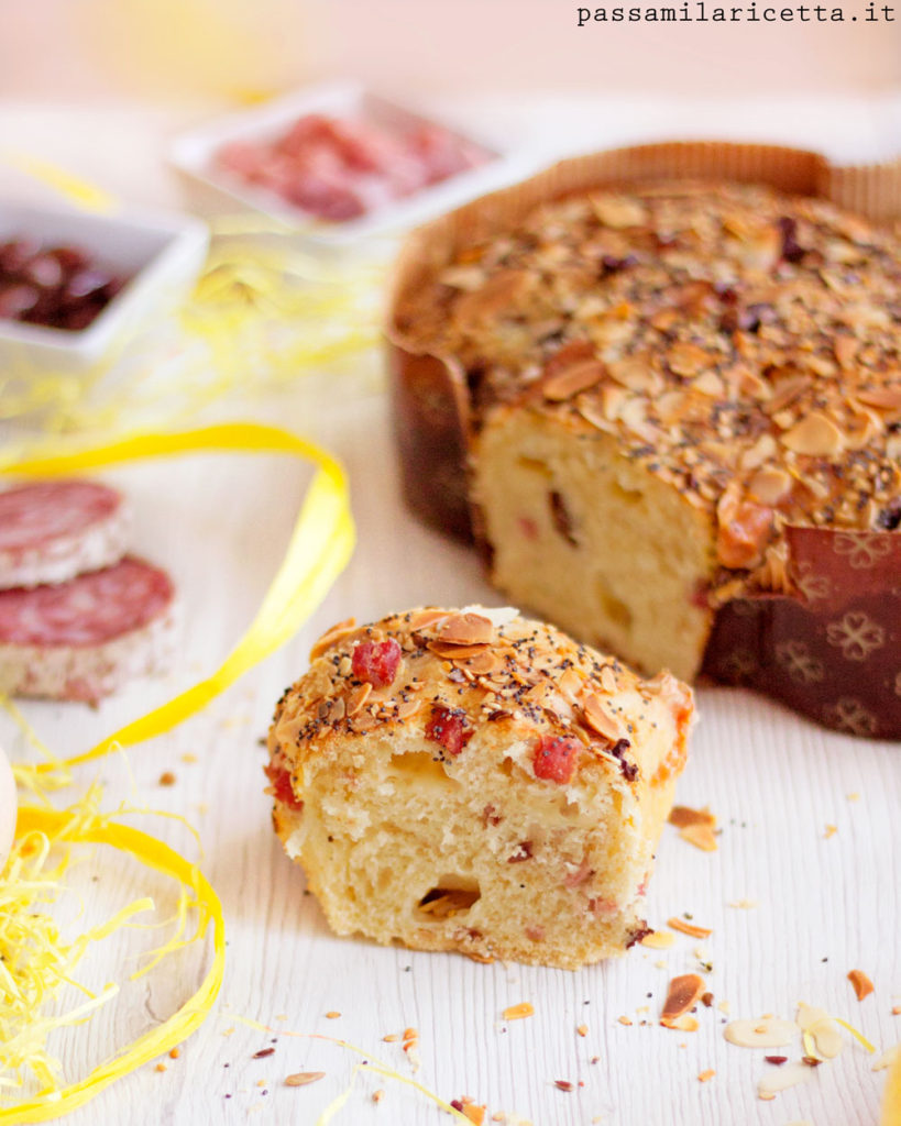 colomba salata di pasqua con impasto danubio