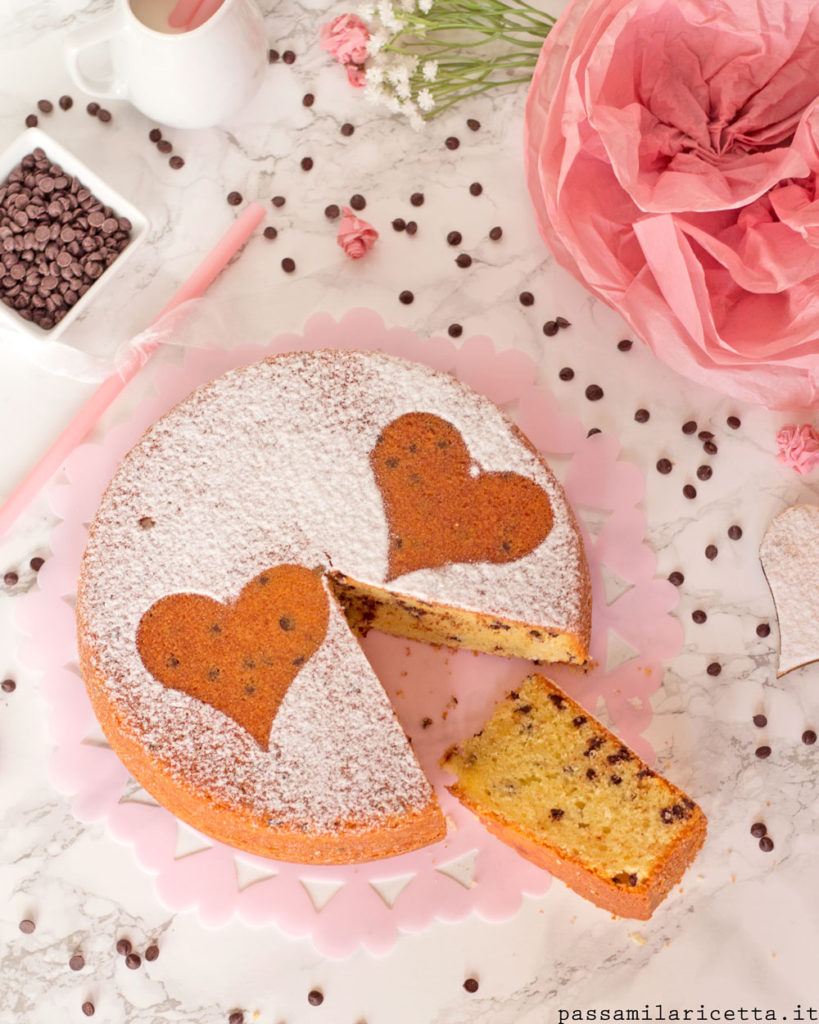 Torta allo yogurt e gocce di cioccolato 7 vasetti