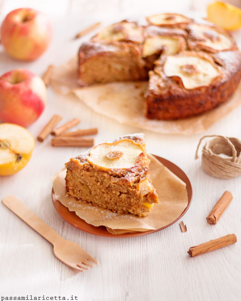 torta di mele vegan senza uova e burro