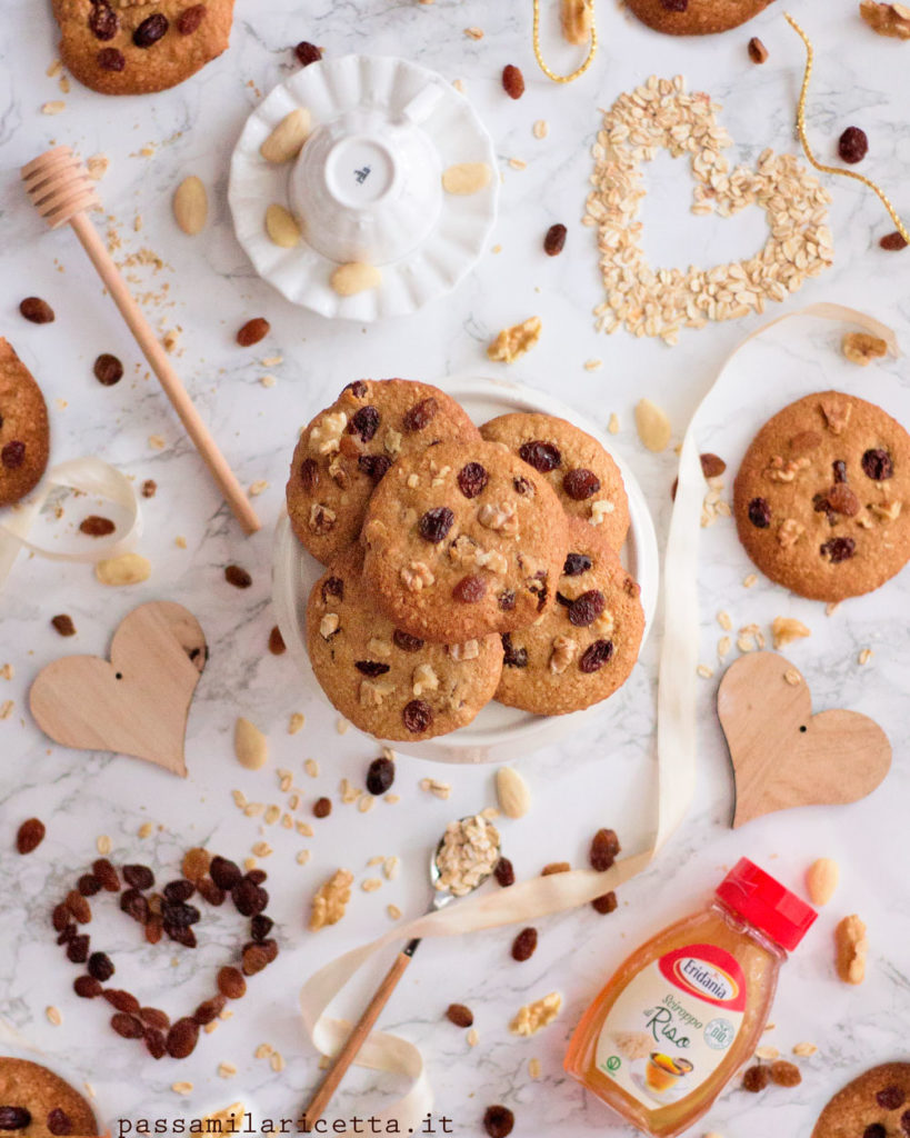 oatmeal raisin cookies vegan e senza zucchero