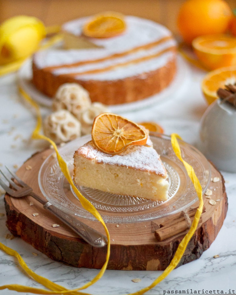 torta di albumi all'arancia senza burro e olio