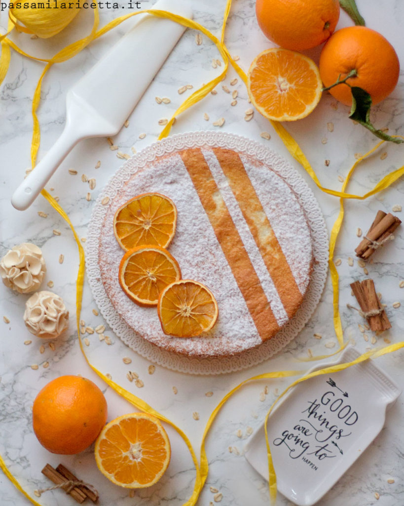 torta di albumi all'arancia senza burro e olio