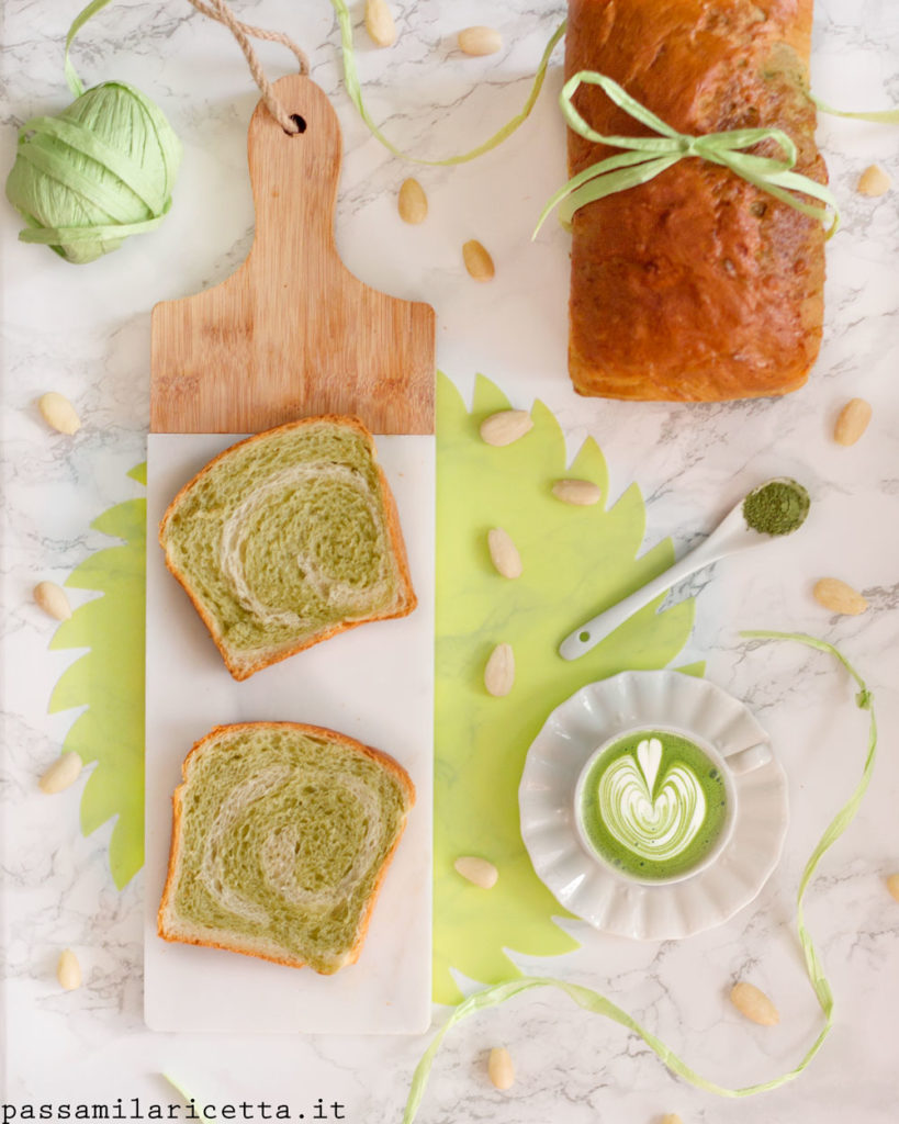 matcha swirl bread con metodo tang zhong