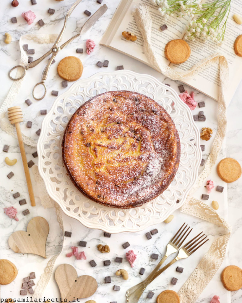 torta cremosa di ricotta e cioccolato senza glutine