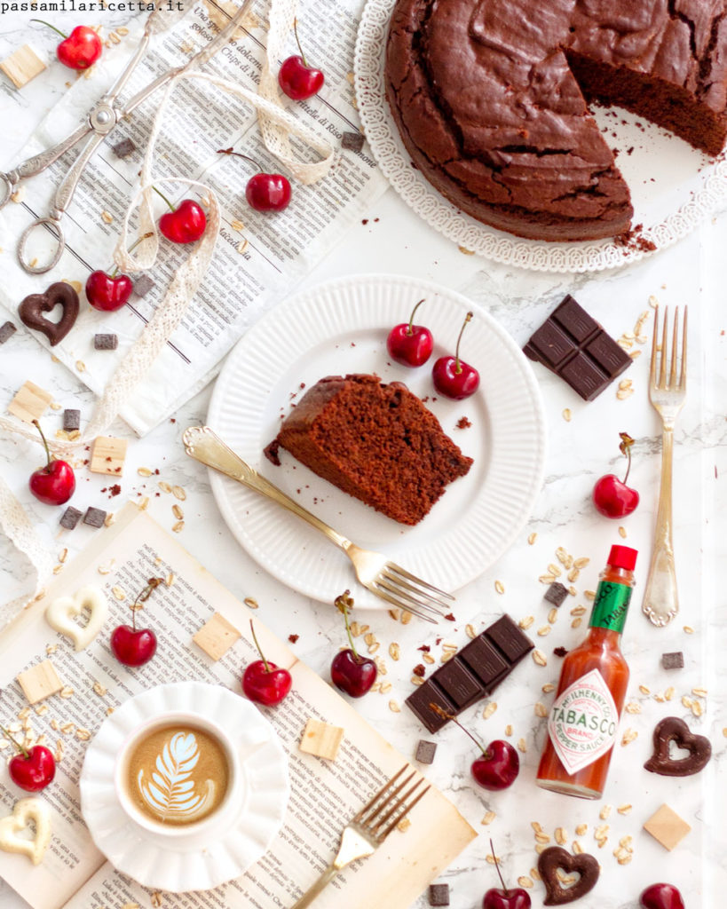 torta al cioccolato fondente e tabasco senza burro